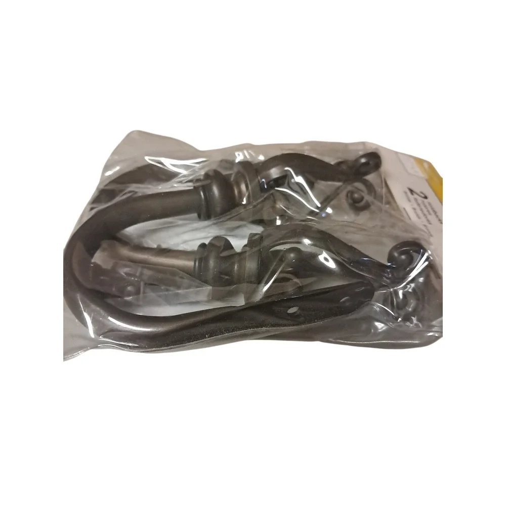 Metal Holdbacks Style Selections Aged Bronze Finish #0333928 Set of 2